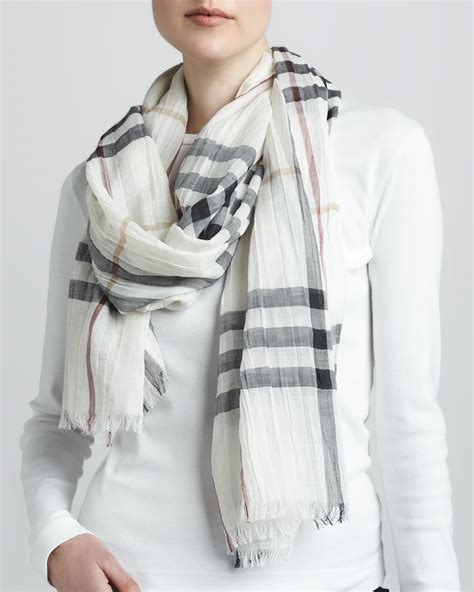 burberry patchwork gauze check scarf|Burberry Check silk scarf.